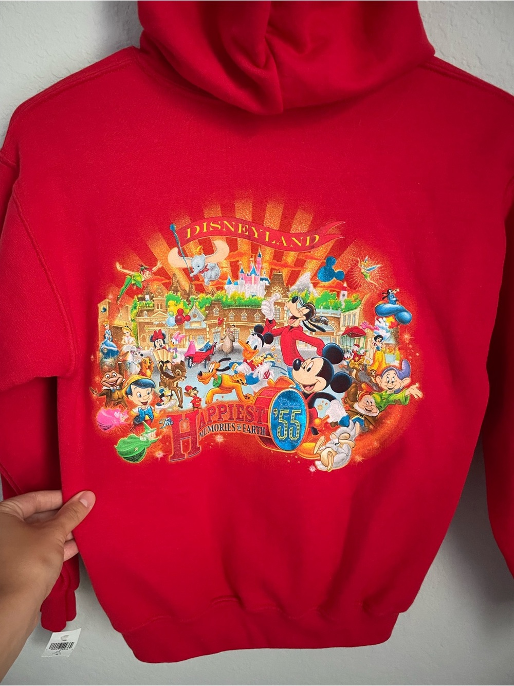 Disneyland 55th anniversary red youth zip hoodie size medium